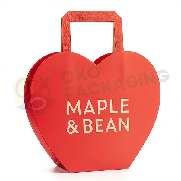 printed heart paper bags